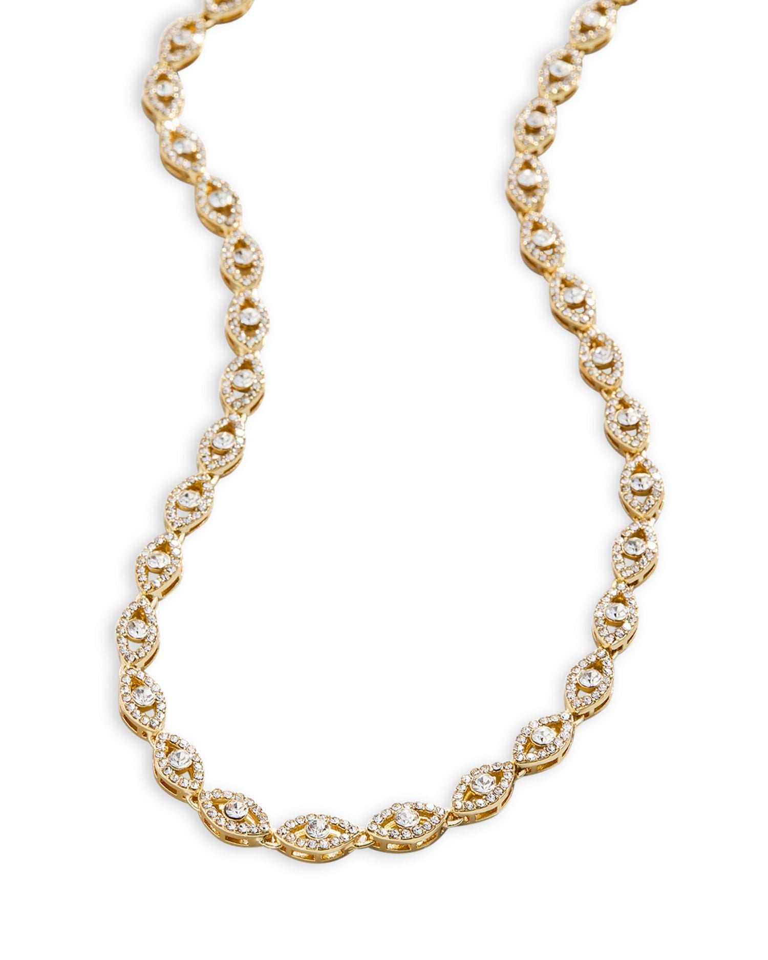 Evil Eye on Repeat Crystal Tennis Necklace, 16-19"