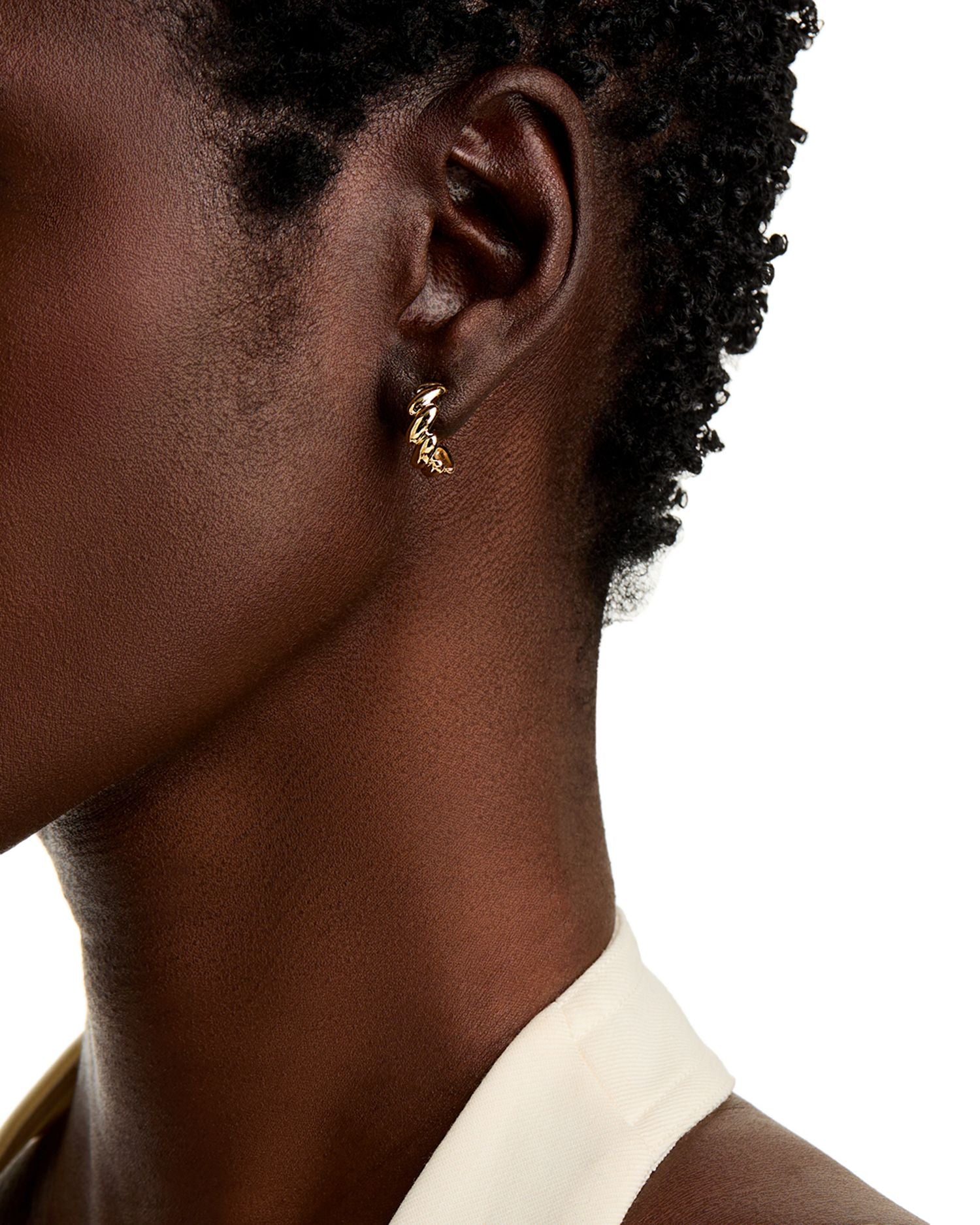 14K Yellow Gold San Marco Huggie Hoop Earrings