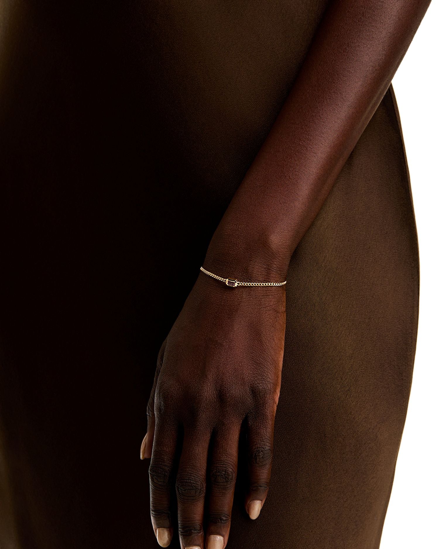 14K Yellow Gold Pink Sapphire Pendant Bracelet