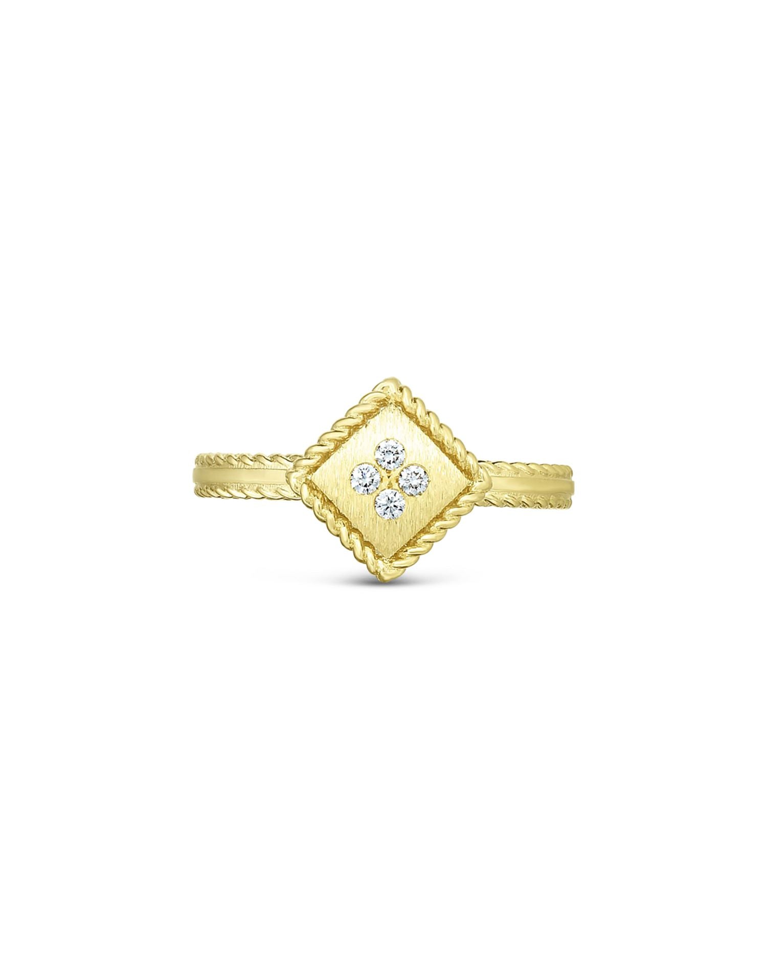 18K Yellow Gold Palazzo Ducale Diamond Mini Cluster Ring