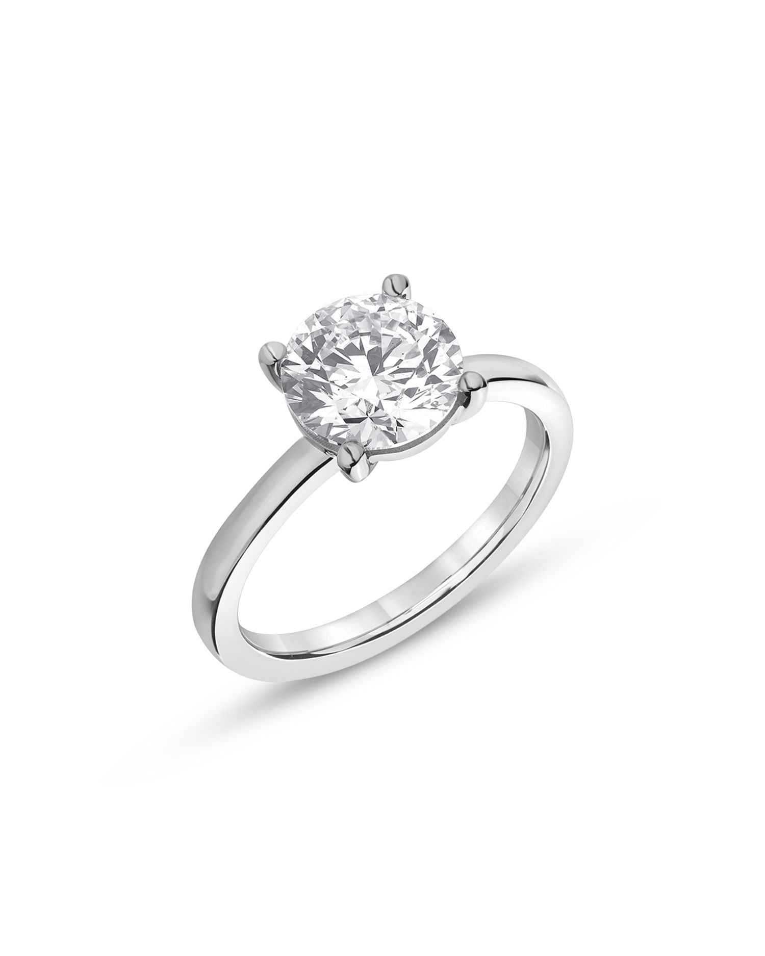 Round Diamond Ring 18K White Gold, 2.0 ct. t.w.