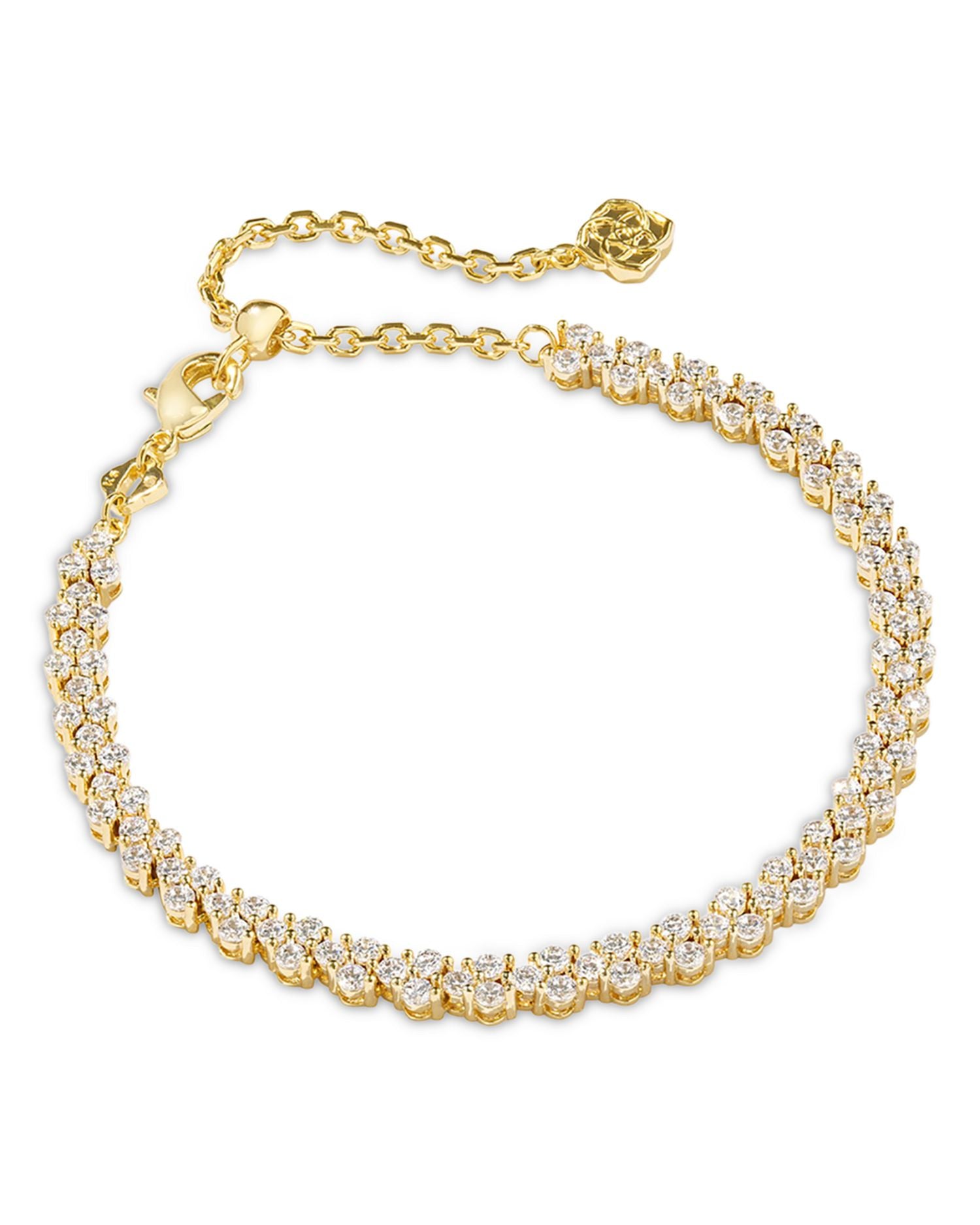 Emery Adjustable Cluster Tennis Bracelet