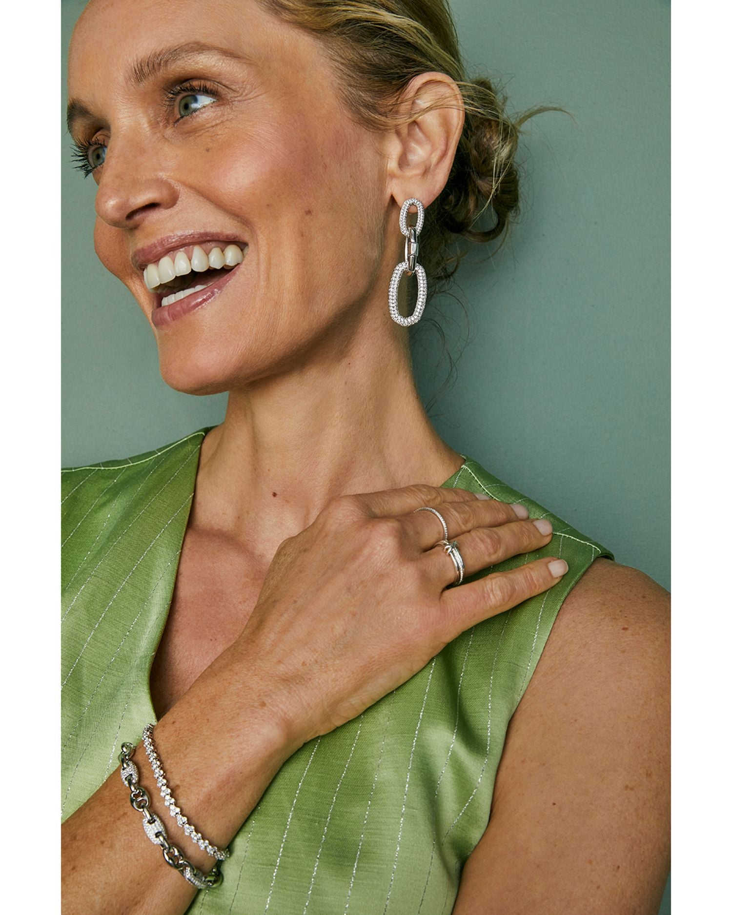 Emery Adjustable Cluster Tennis Bracelet