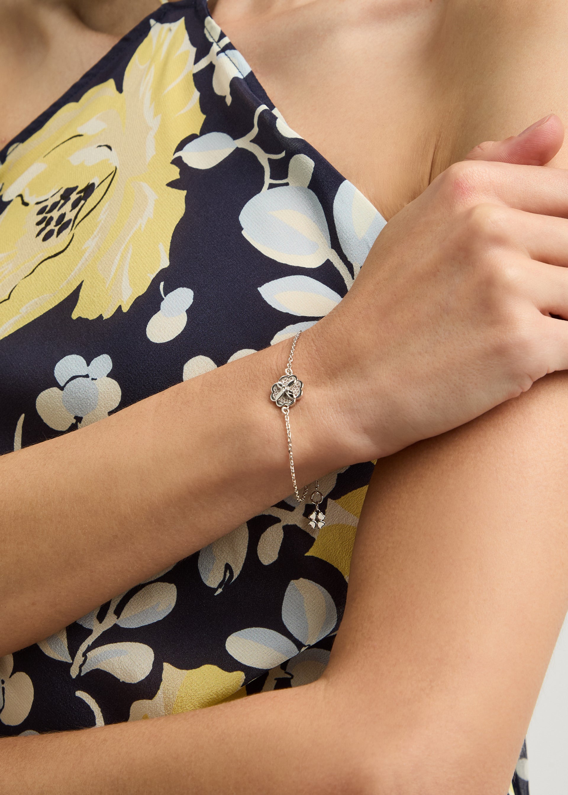 Heritage Bloom silver-plated bracelet