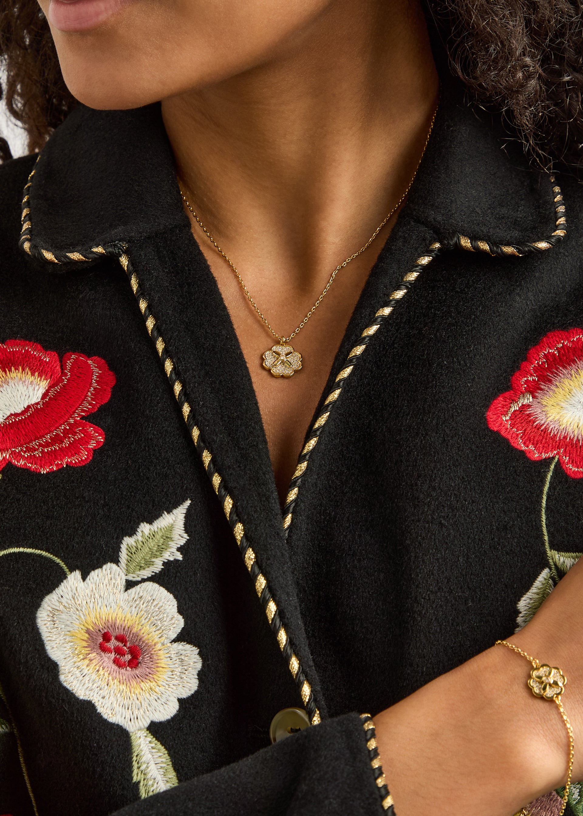 Heritage Bloom gold-plated necklace