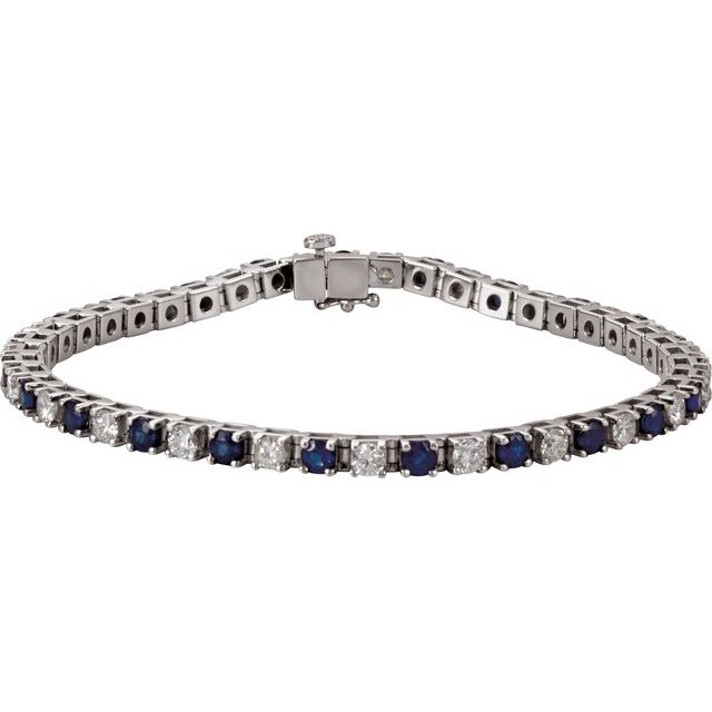 3.8Ct Lab-grown Diamond Bracelet in 14K White Gold