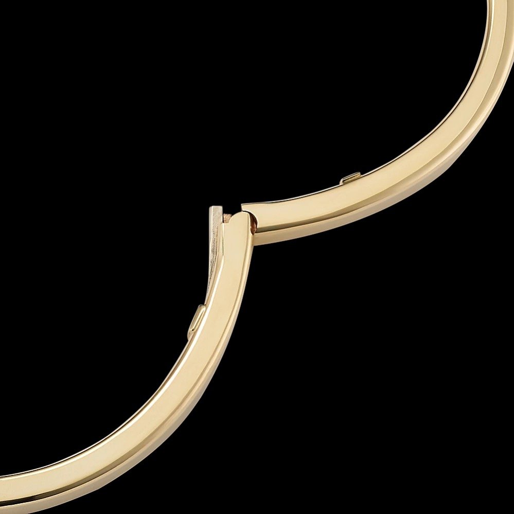 14K Yellow Gold Bypass Bangle Bracelet -  - Aureus Boutique