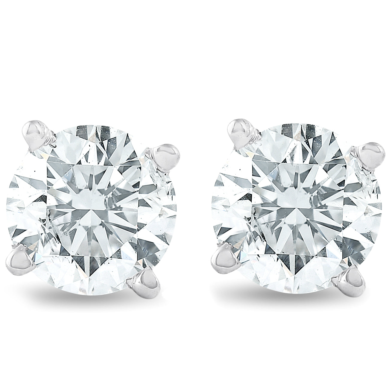 1.00CT Platinum Lab Created Diamond Studs Screw-Back