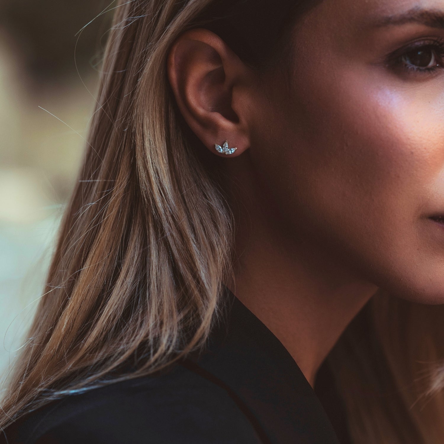 14Ct Solid Gold Crown Earrings