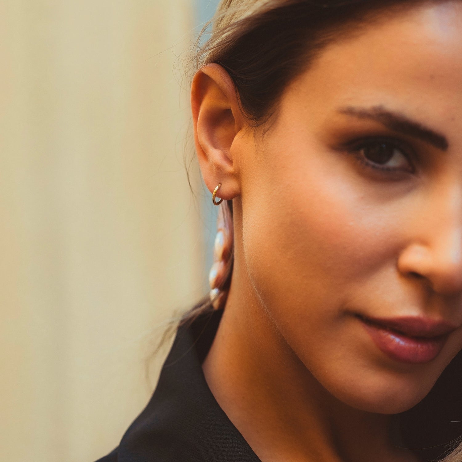 Fine Single Hoop Earring 14Ct Solid Gold