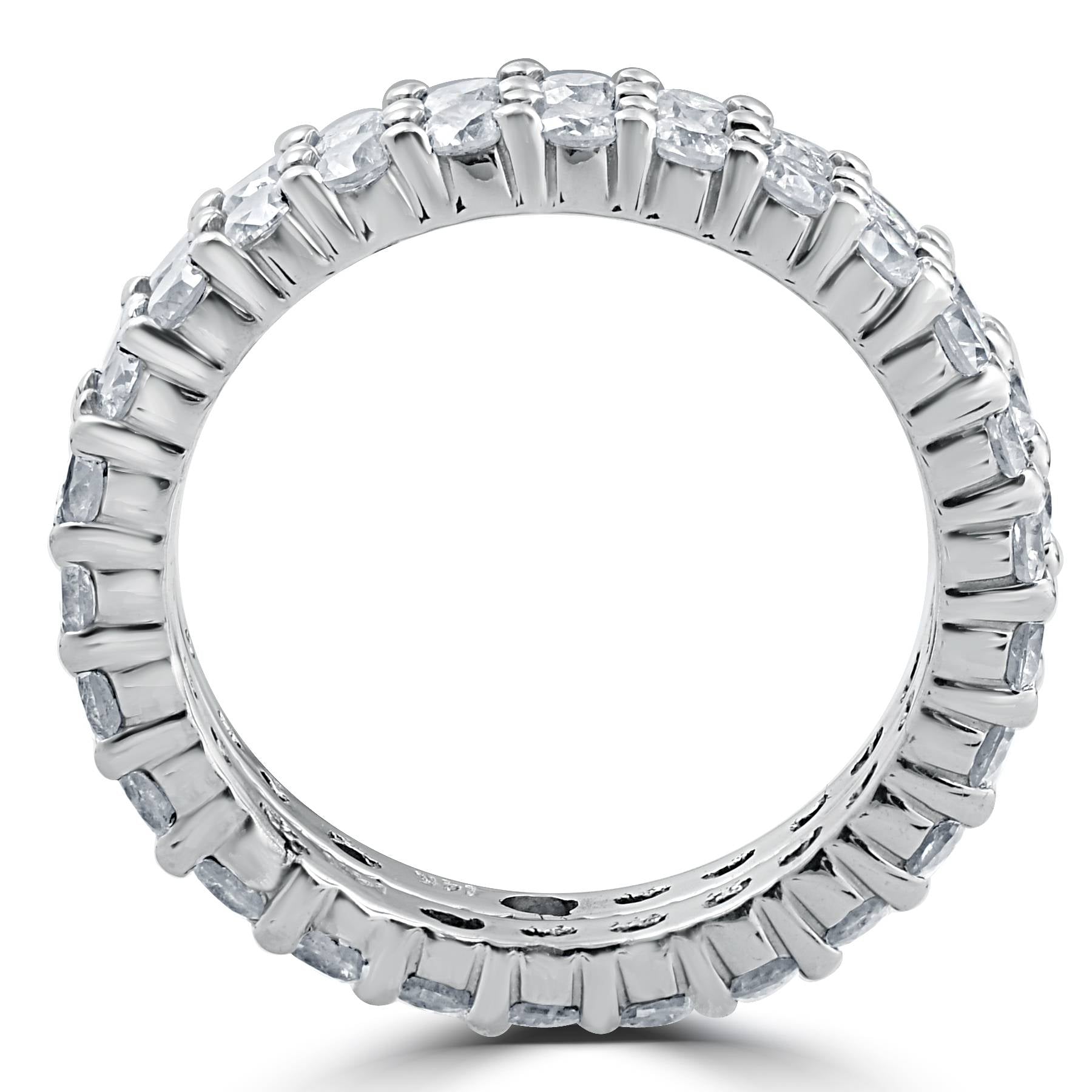 3ct Diamond Eternity Double Row 14K White Gold