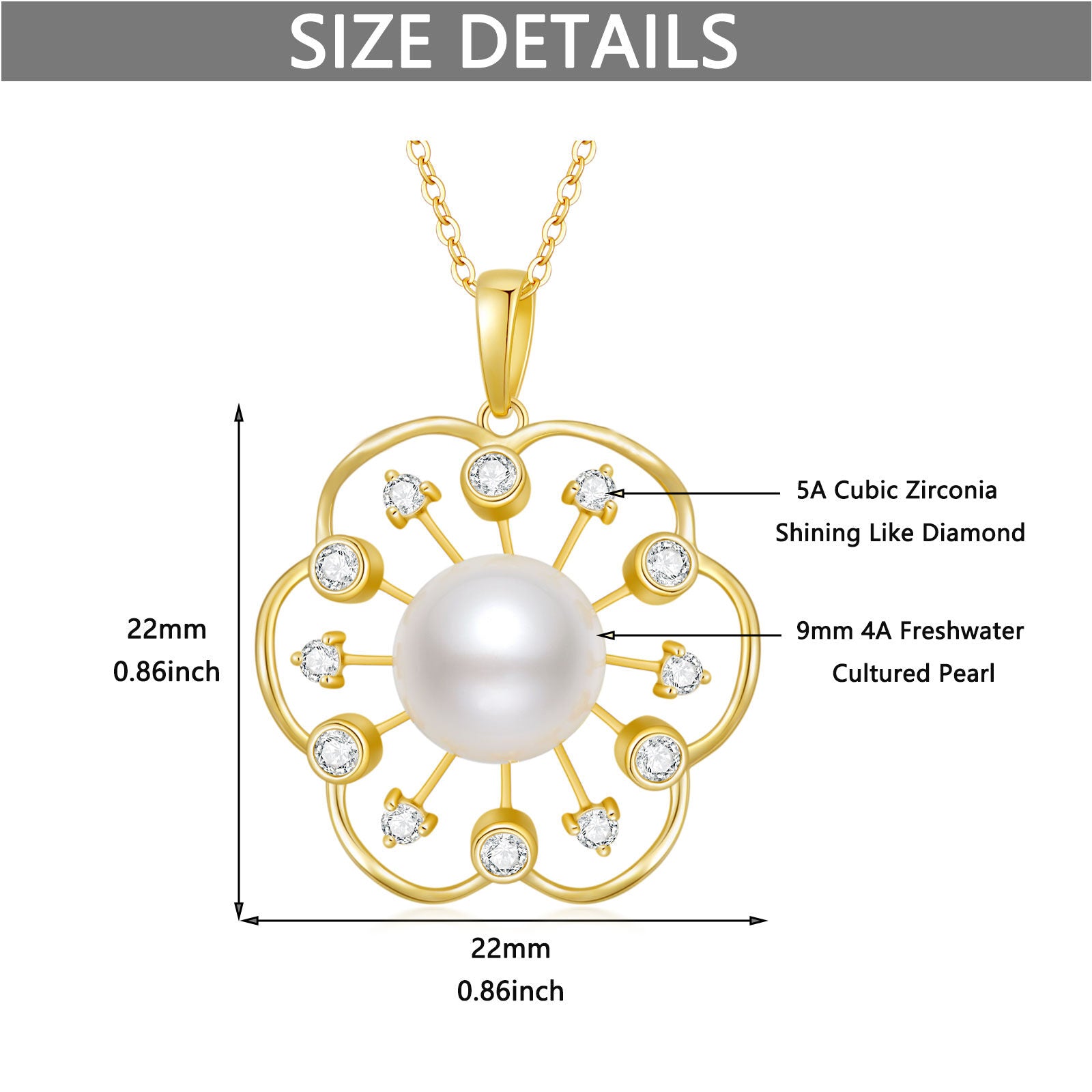 14K Gold Extender Inches Circular Strand Necklace For Women