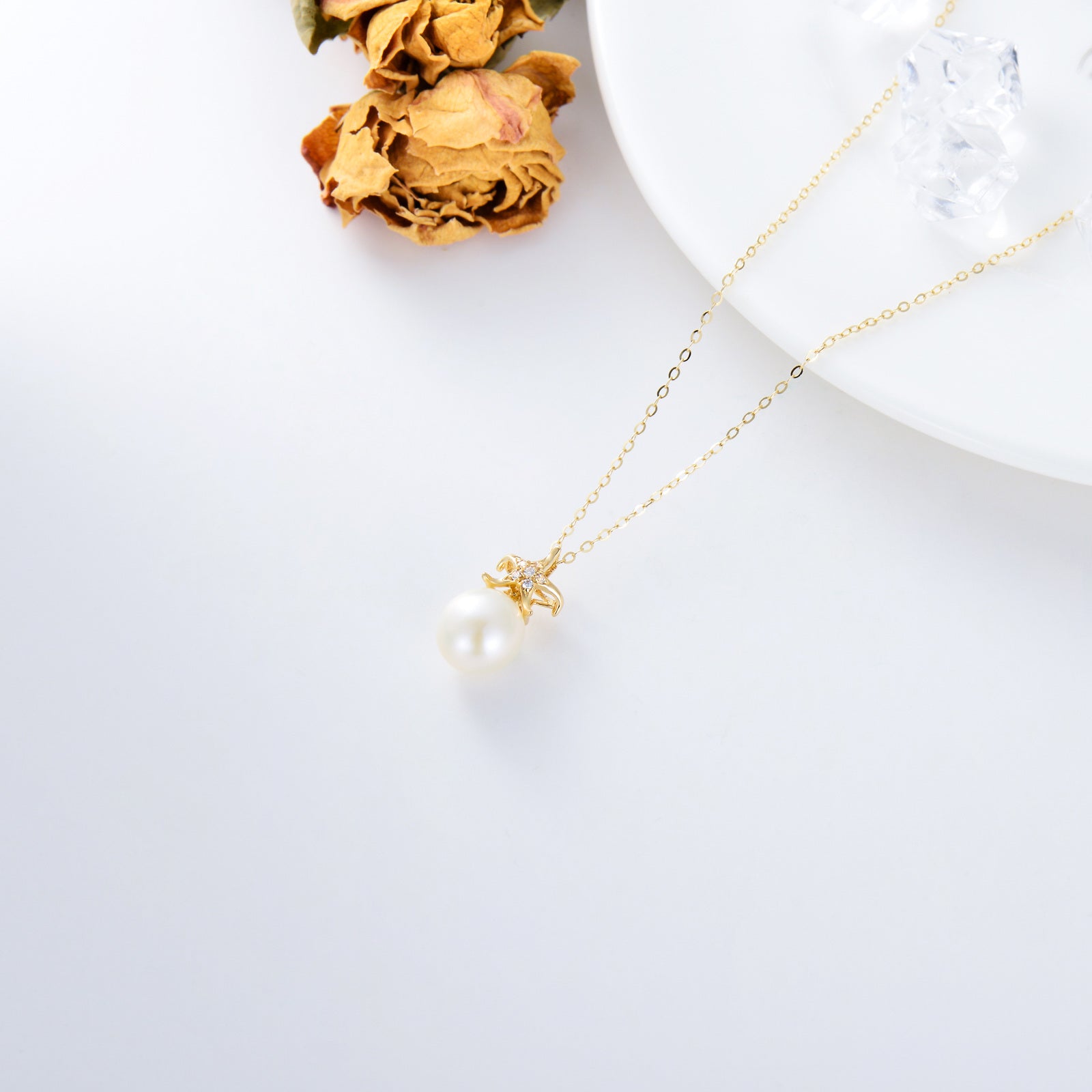 14K Gold 16 ''1'' 1 ''Extender Inches Pearl Strand Necklace