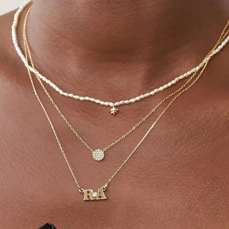 Sterling Silver with Yellow Gold Plated 0.14CT Lab Diamonds Round Pendant Necklace