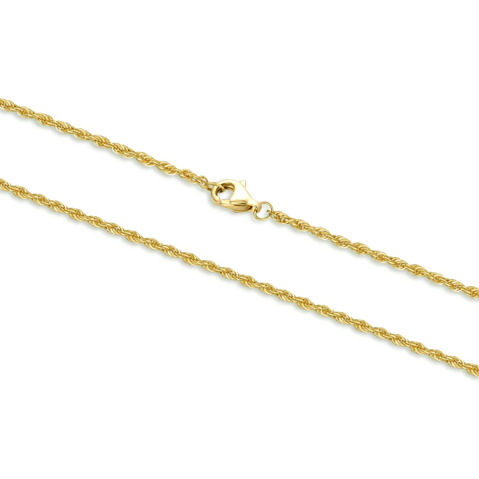 14K Gold 1.5mm Rope Chain Necklace