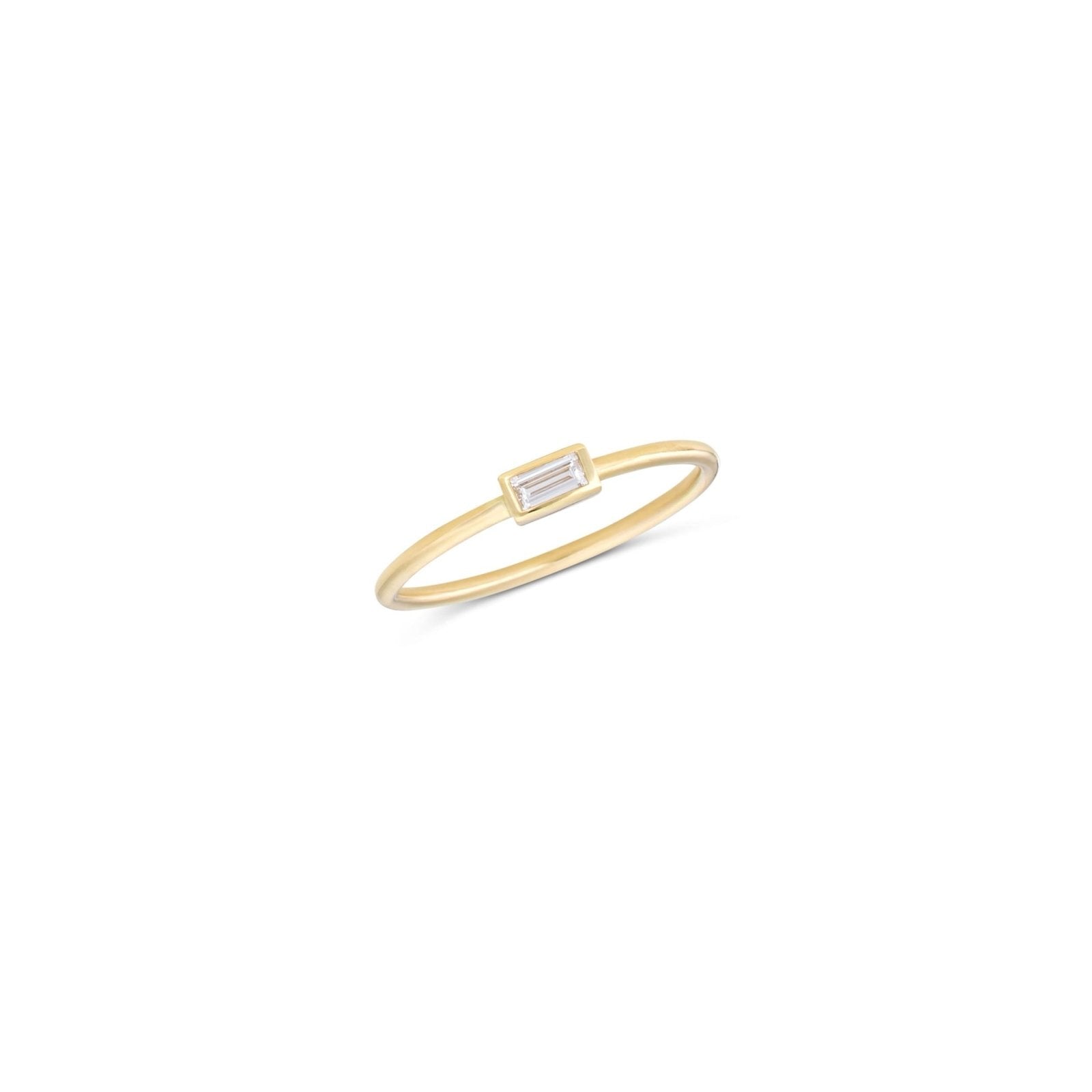 Single Baguette Diamond Ring