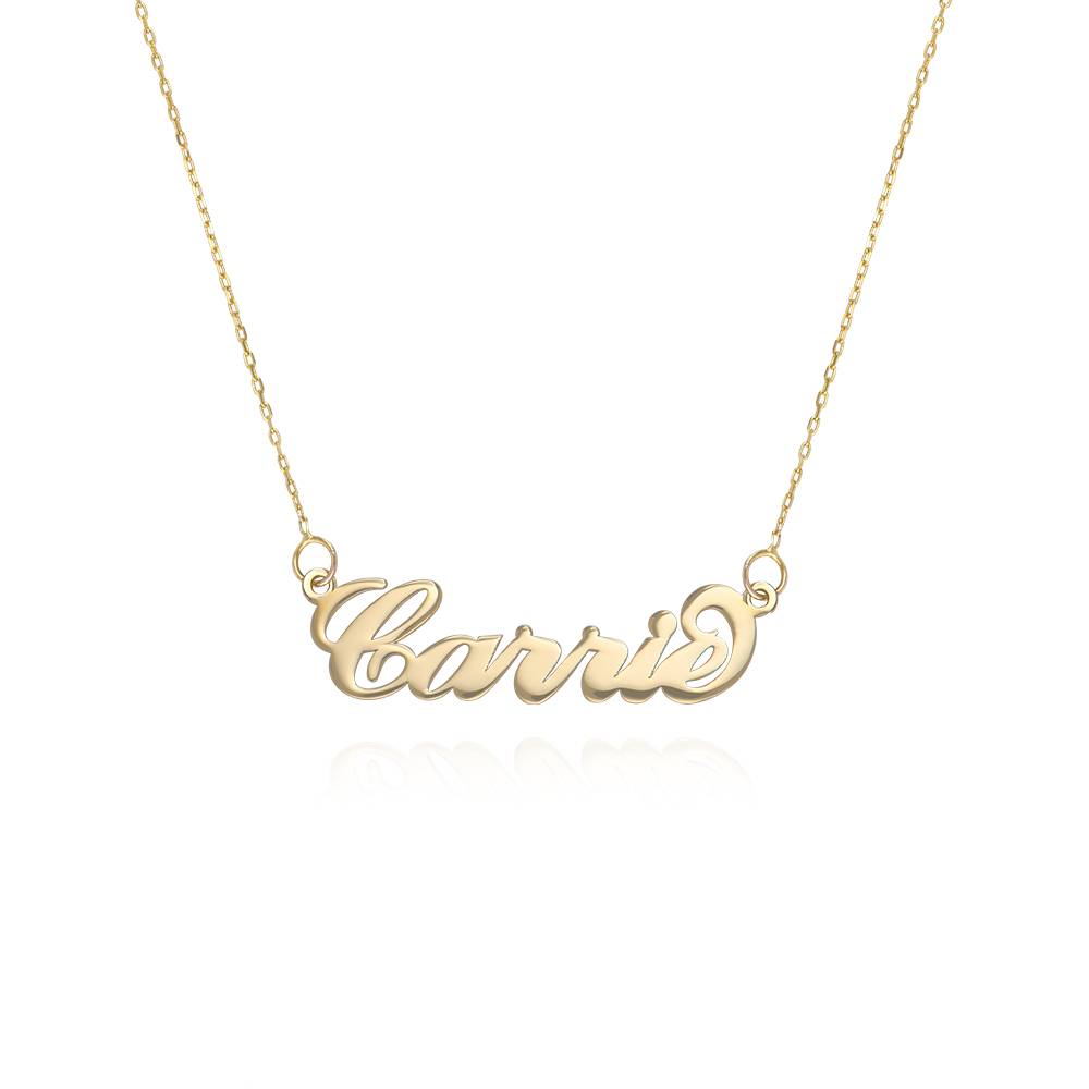 14k Gold Carrie Name Necklace - Extra Thick
