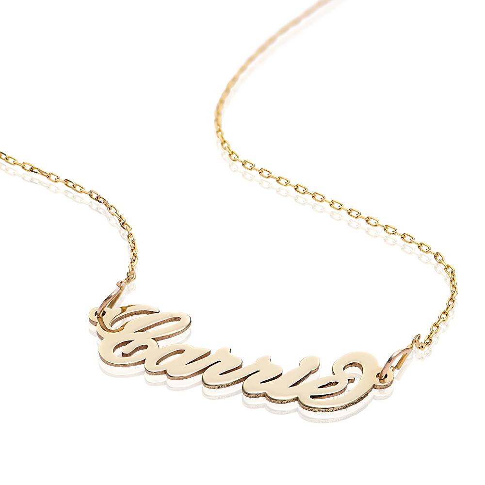 14k Gold Carrie Name Necklace - Extra Thick