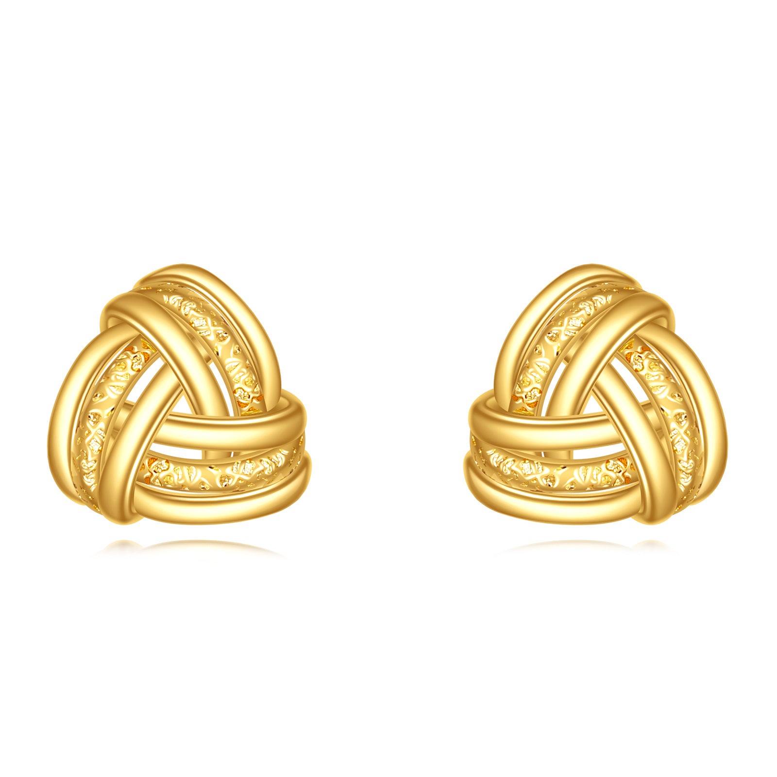 14K Gold Celtic Knot Stud Earrings