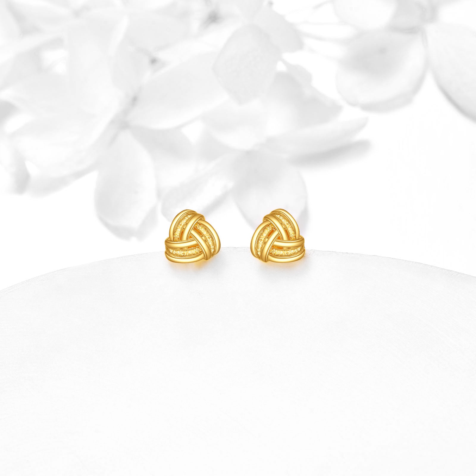 14K Gold Celtic Knot Stud Earrings