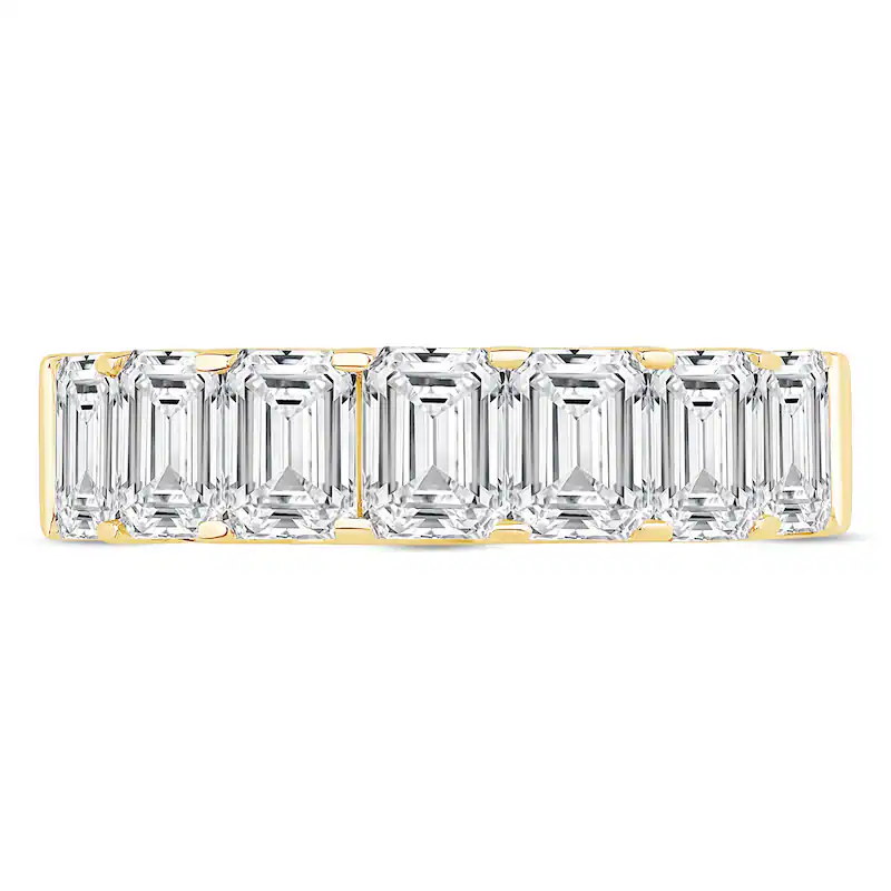 14K Gold 2.5 CT. T.W Emerald Lab Created Diamond Wedding Ring D Color VS1-VVS1 Clarity 3EX IGI Certified