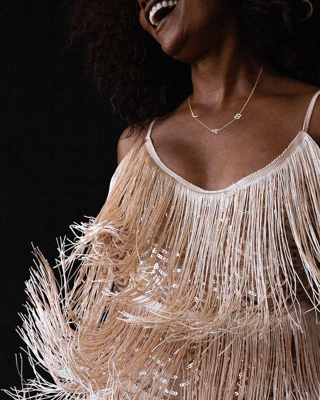 Pave Diamond Initial Necklace