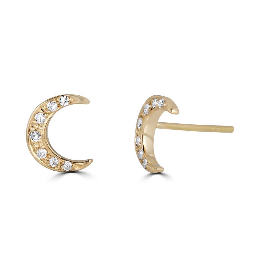 Half Moon Diamond Earrings