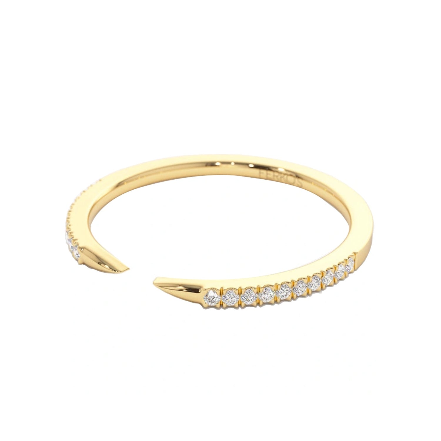14K Gold 0.2 CT.T.W. Round Diamond Custom Open Ring