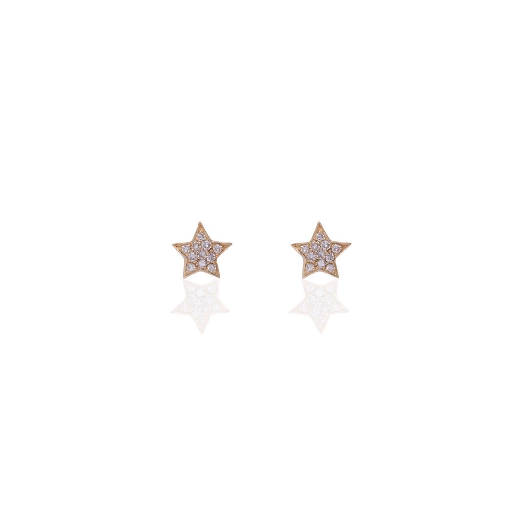 Diamond Star Earring Studs
