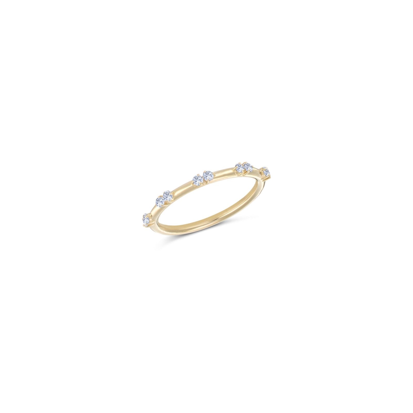 Thin Gold Band With Diamonds