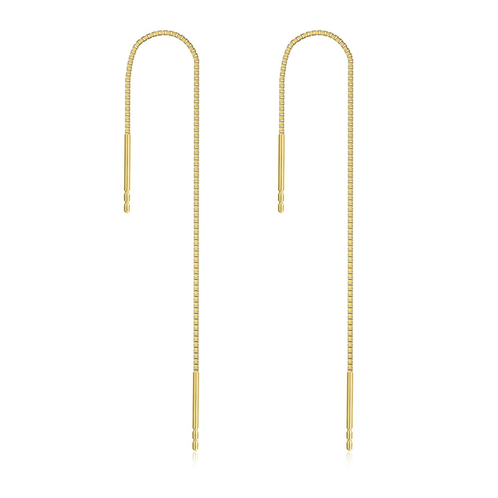14K Gold Drop Earrings