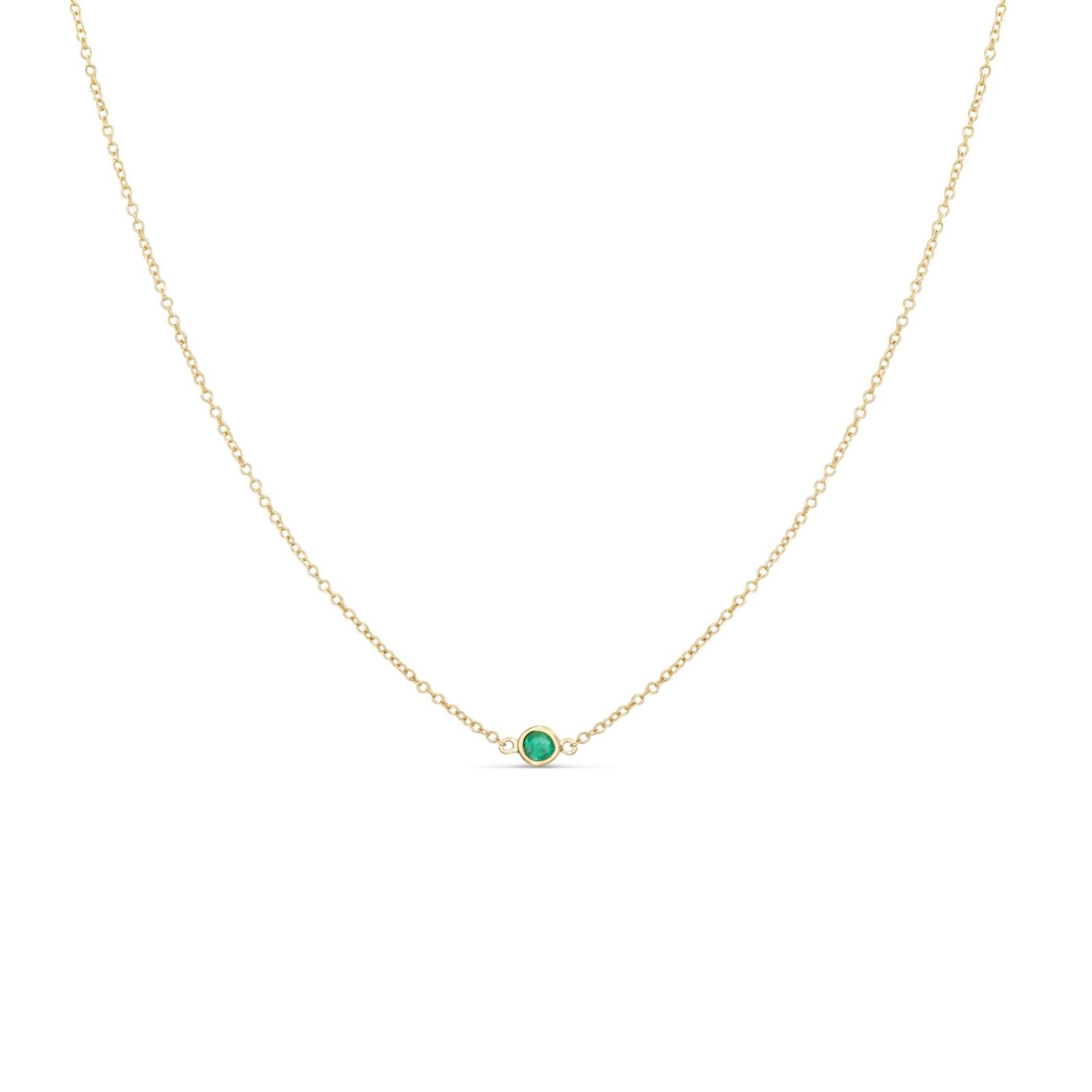 Solitaire Emerald Necklace