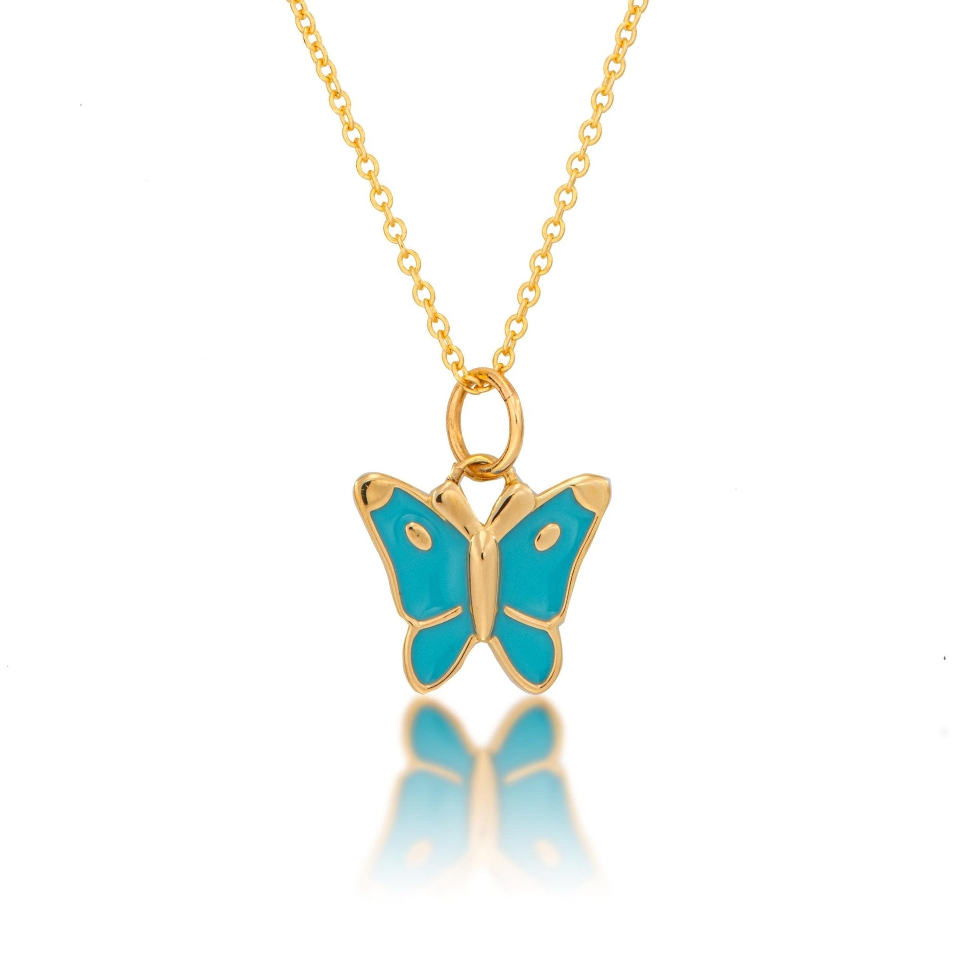 Enamel Butterfly Necklace