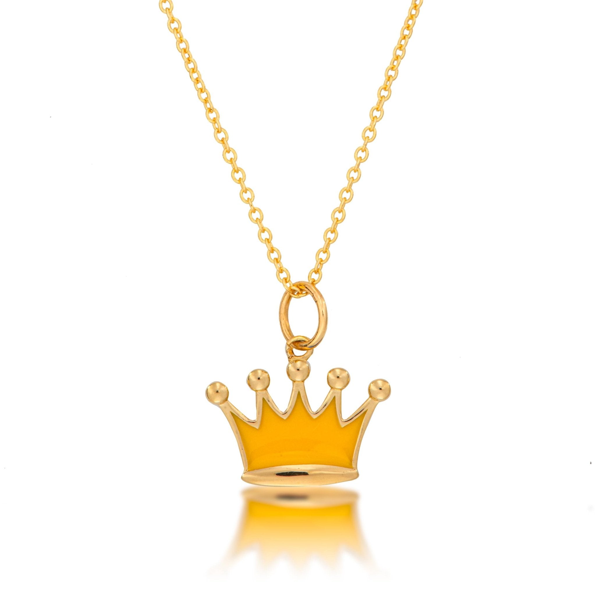 ミュージシャン CROWN NECKLACE GOLD Gold Crown Pendant Necklace