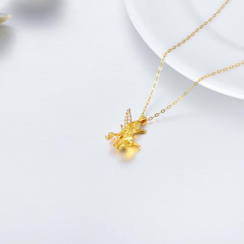 14K Gold Fairy Pendant Necklace