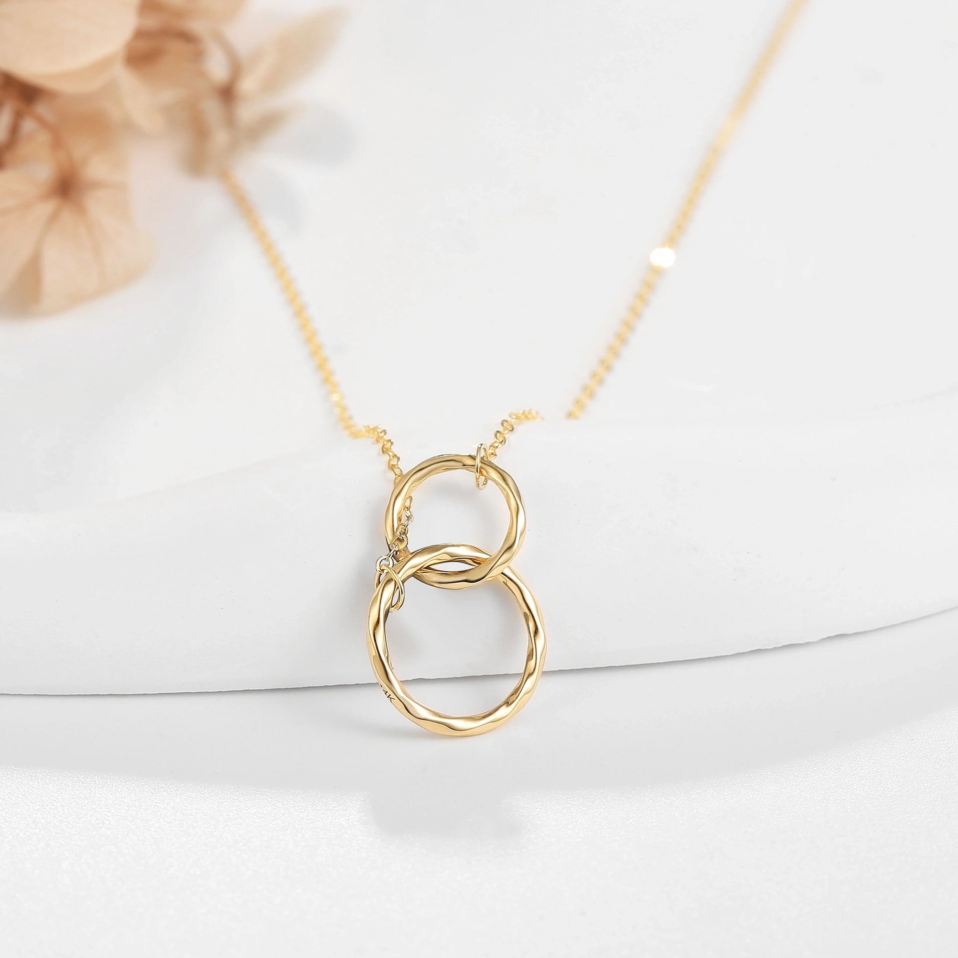 14K Gold Generation Ring Pendant Necklace