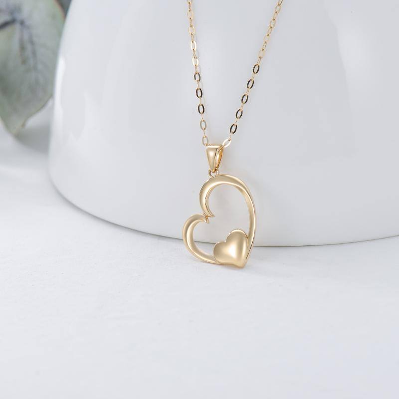 14K Gold Heart Pendant Necklace