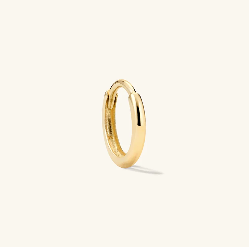 Sterling Silver with Yellow Gold Plated Hoop Earrings