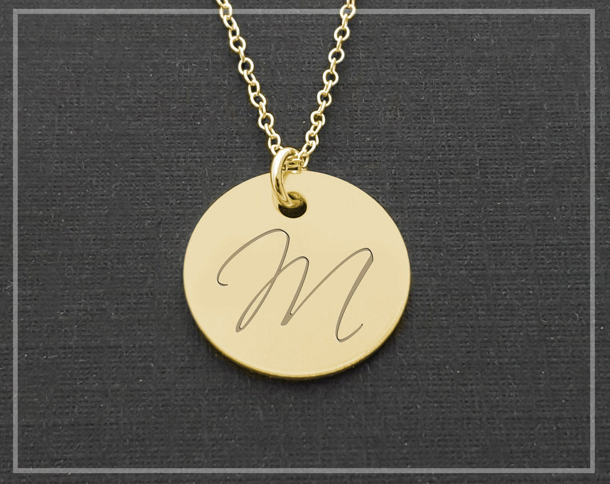 14k Gold Initial Necklace