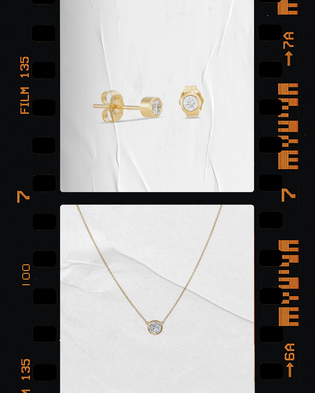 Single Diamond Bezel Necklace