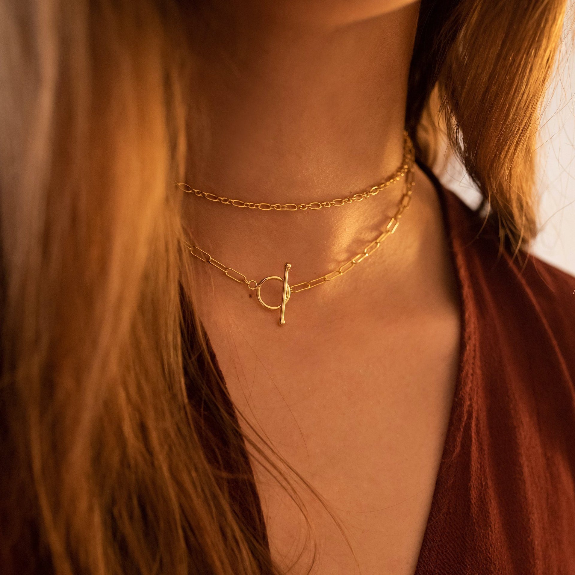 Gold Link Chain Minimalist Choker
