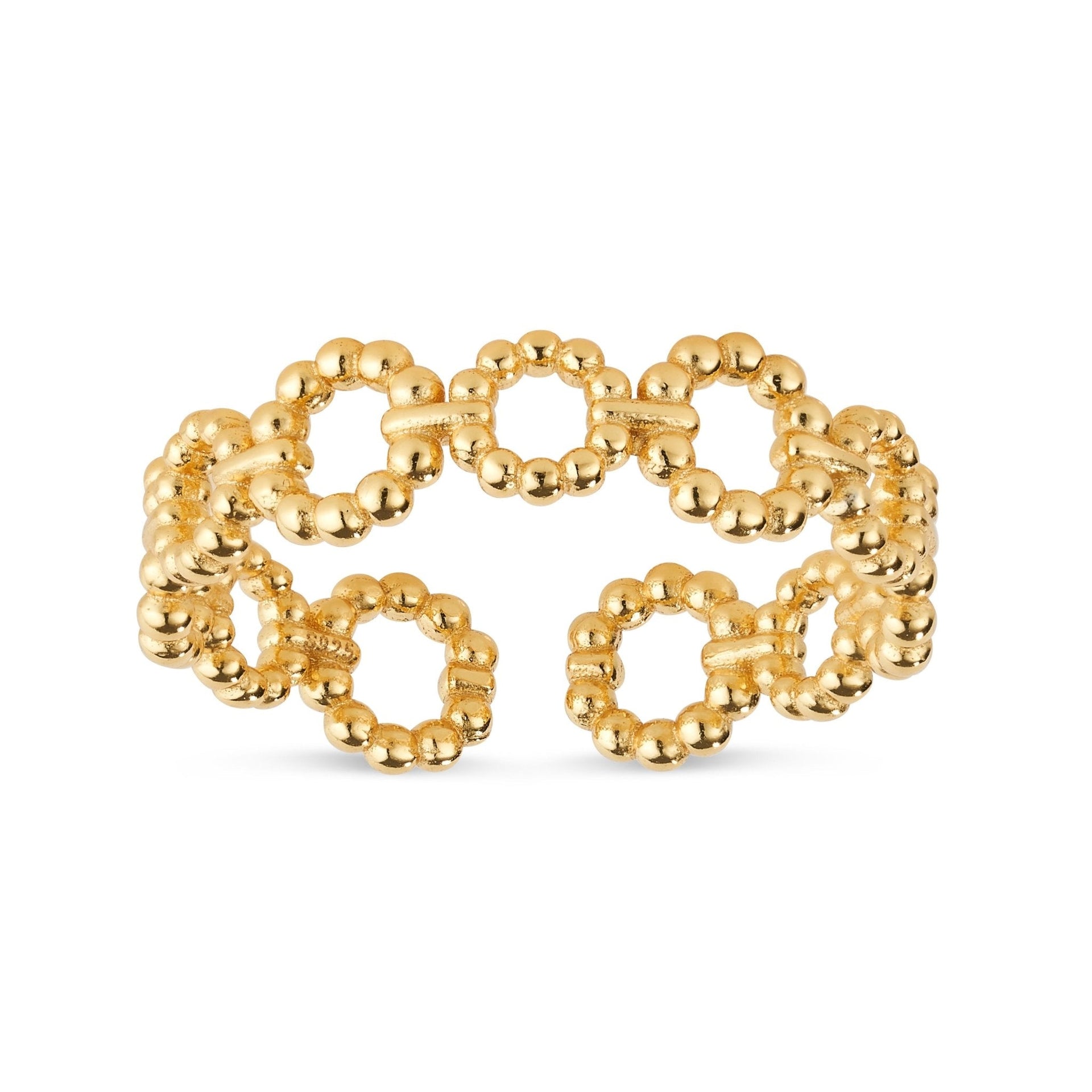 Gold Loop Link Stacking Ring