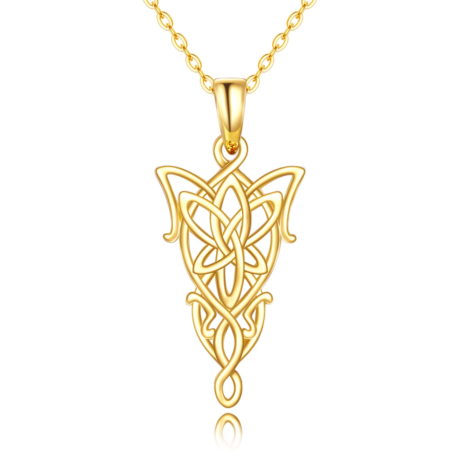 14K Gold Lord Ring Pendant Necklace
