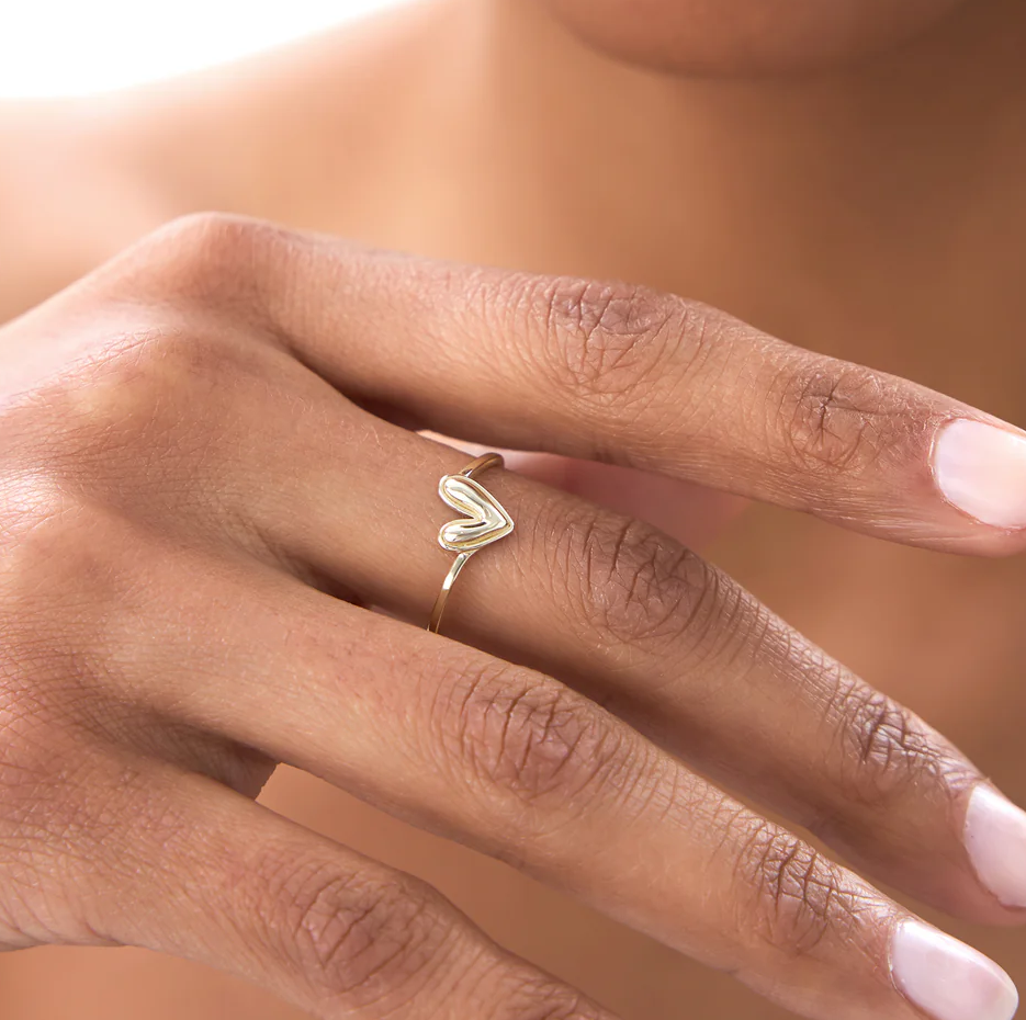 14k Gold Love Heart Ring