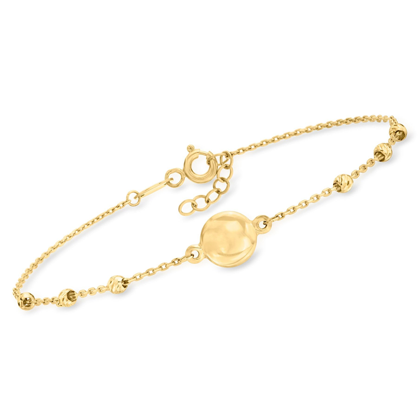14K Gold Metal Beads Bracelet