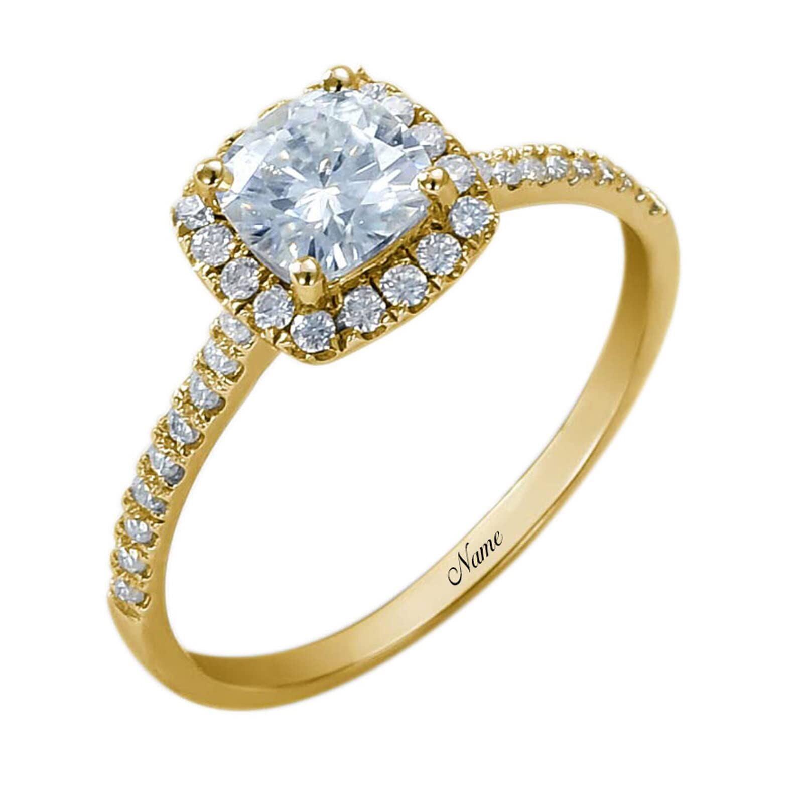 14K Gold Moissanite Wedding Ring