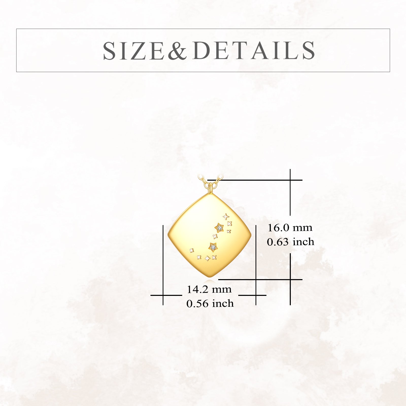 14K Gold Moissanite Scorpio Pendant Necklace