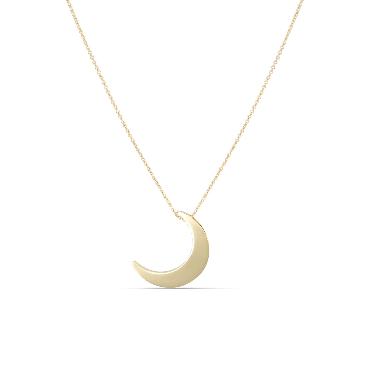 14K Gold Moon Necklace