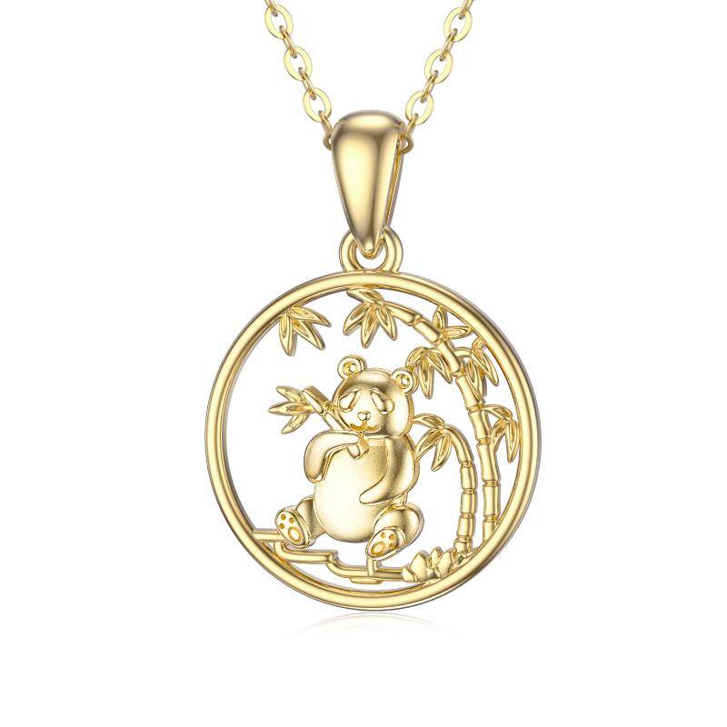 14K Gold Panda Pendant Necklace