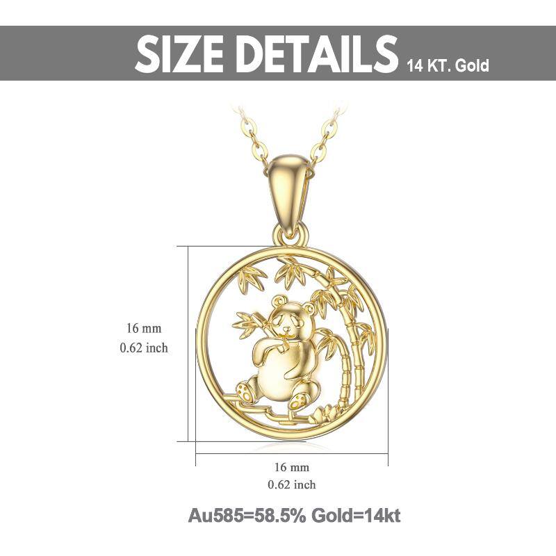 14K Gold Panda Pendant Necklace